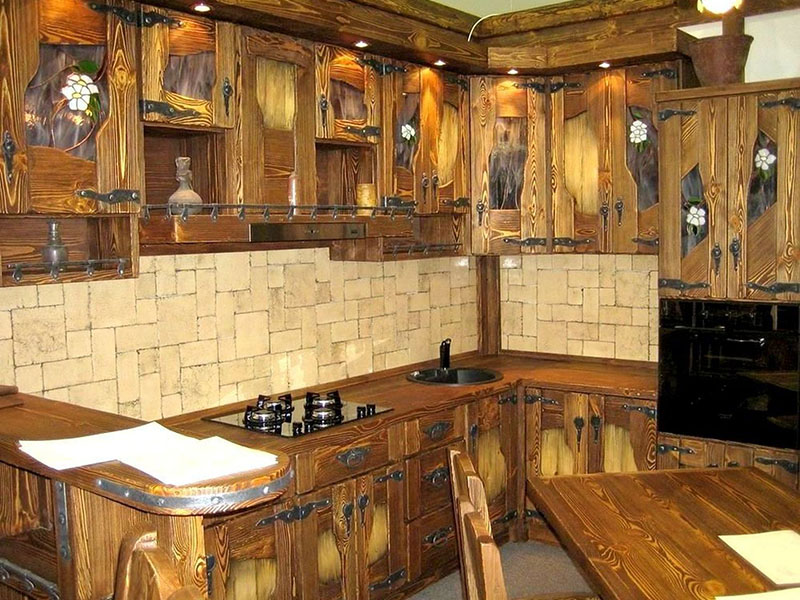 Деревянная мебель под старину, мебель из массива в Краснодаре